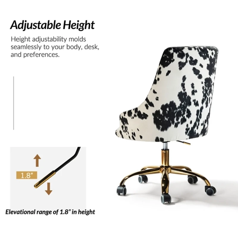Animal Print Upholstered Arce Office Chair
