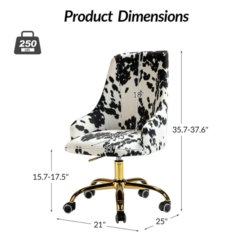 Animal Print Upholstered Arce Office Chair