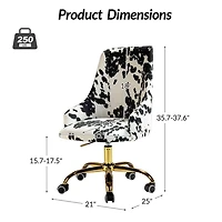 Animal Print Upholstered Arce Office Chair