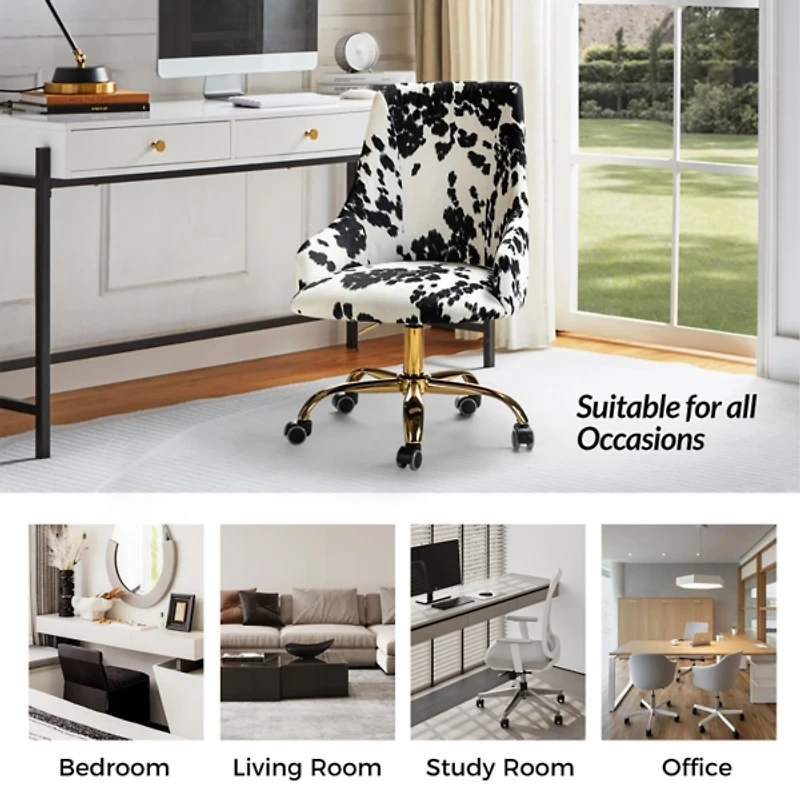Animal Print Upholstered Arce Office Chair