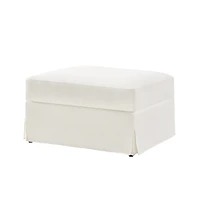 Ivory Upholstered Kimberly Storage Ottoman