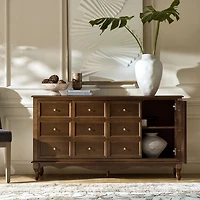 Walnut Brown 4-Door Aggie Sideboard
