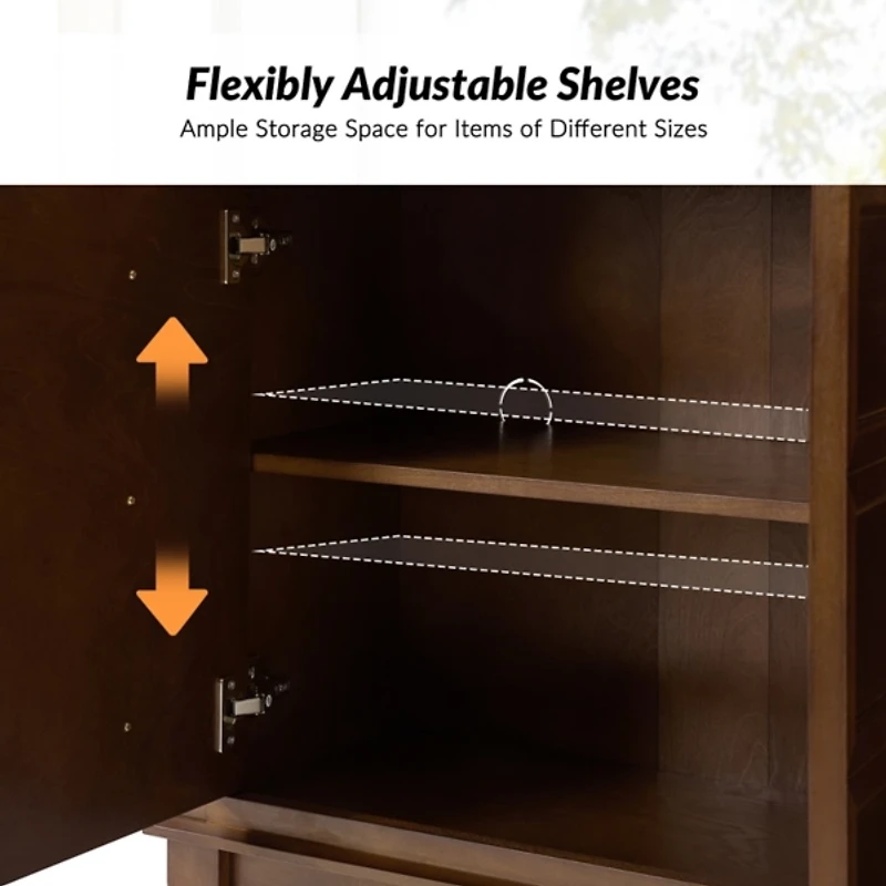 Walnut Brown 4-Door Aggie Sideboard