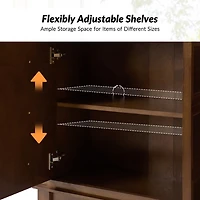 Walnut Brown 4-Door Aggie Sideboard