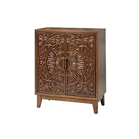 Walnut Brown Wood Thea Cabinet