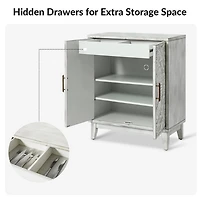 Distressed White Wood Thea Cabinet