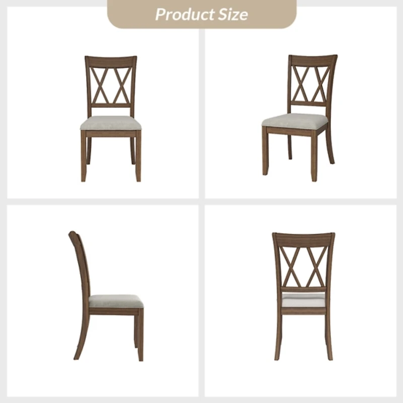 Walnut Brown Geraldo Dining Chairs, Set of 2