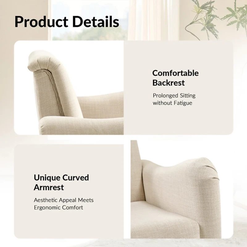 Linen Upholstered Paulina Loveseat