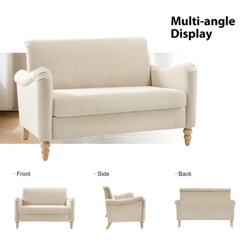 Linen Upholstered Paulina Loveseat