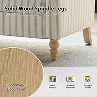 Striped Linen Upholstered Paulina Loveseat