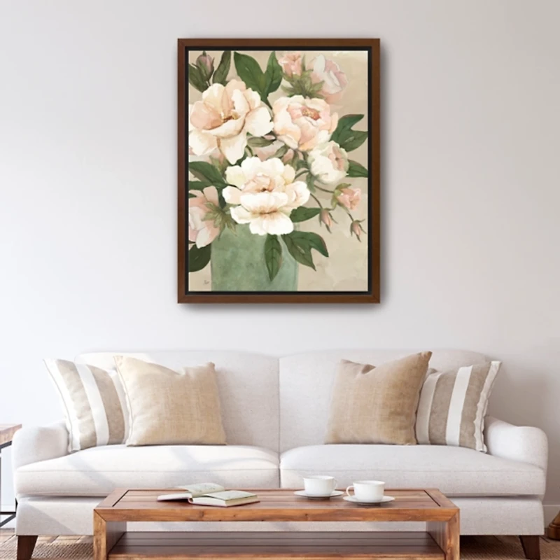 Peony Pleasure I Framed Canvas Art Print