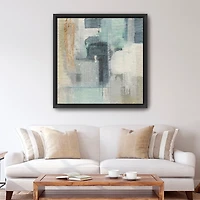 Fern Brook Morning I Framed Canvas Print, 40x40