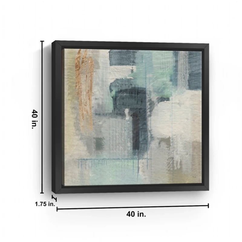 Fern Brook Morning I Framed Canvas Print, 40x40