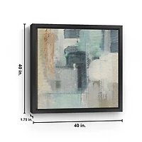 Fern Brook Morning I Framed Canvas Print, 40x40