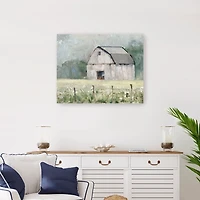 Fence Line Barn Canvas Art Print, 30x24