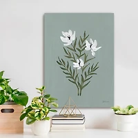 Blue Pretty Little Flower Canvas Art Print