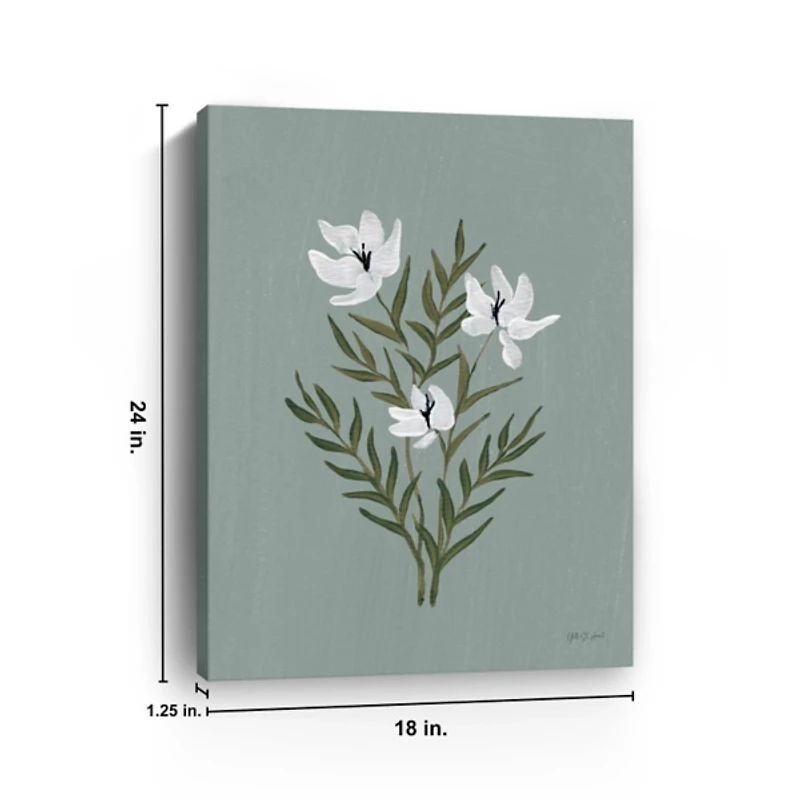 Blue Pretty Little Flower Canvas Art Print