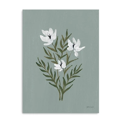 Blue Pretty Little Flower Canvas Art Print