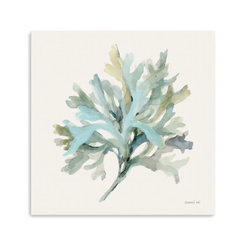 Coastal Bliss Coral Canvas Art Print