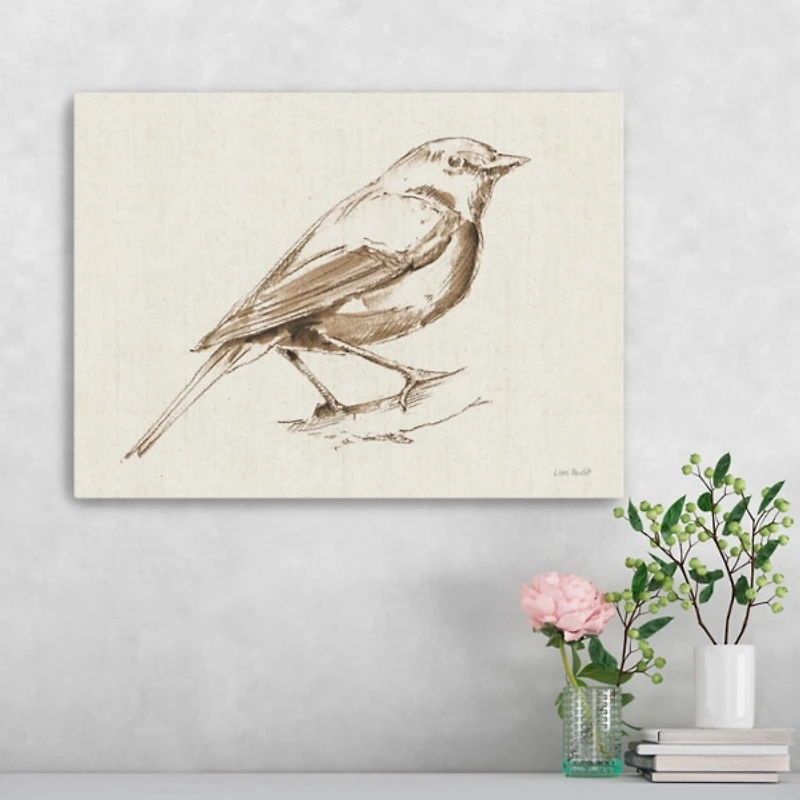 Blue Note Bird Canvas Art Print