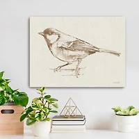 Blue Note Bird II Canvas Art Print