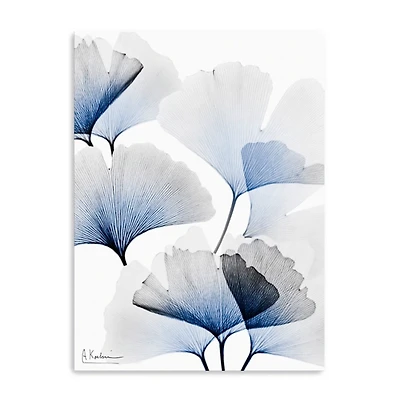 Blue Ginko Bunch Canvas Art Print, 24x32