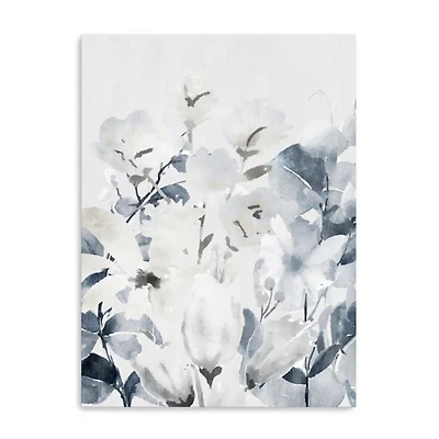Gray Wildflowers Canvas Art Print