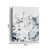 Gray Wildflowers Canvas Art Print, 24x32