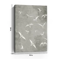 Gray Flight Canvas Art Print