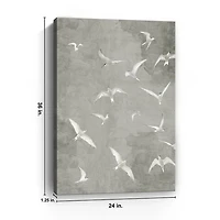 Gray Flight Canvas Art Print, 24x36