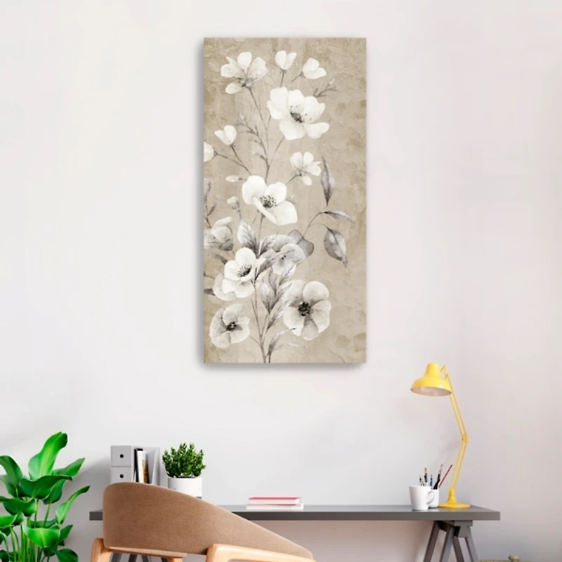 Soft Floral Branches I Canvas Art Print, 20x40