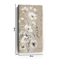 Soft Floral Branches I Canvas Art Print, 20x40
