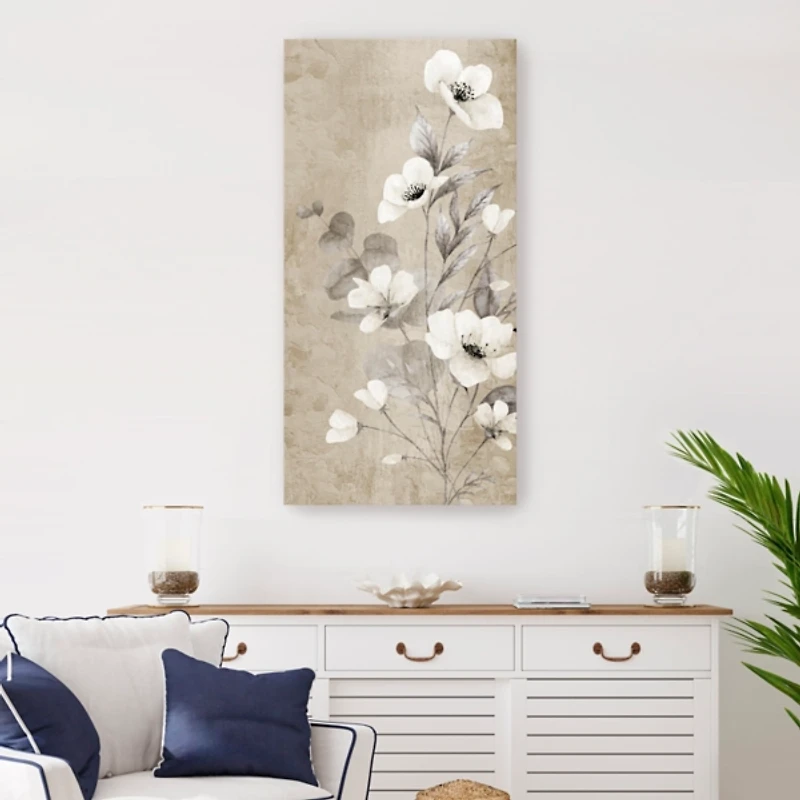 Soft Floral Branches II Canvas Art Print, 20x40