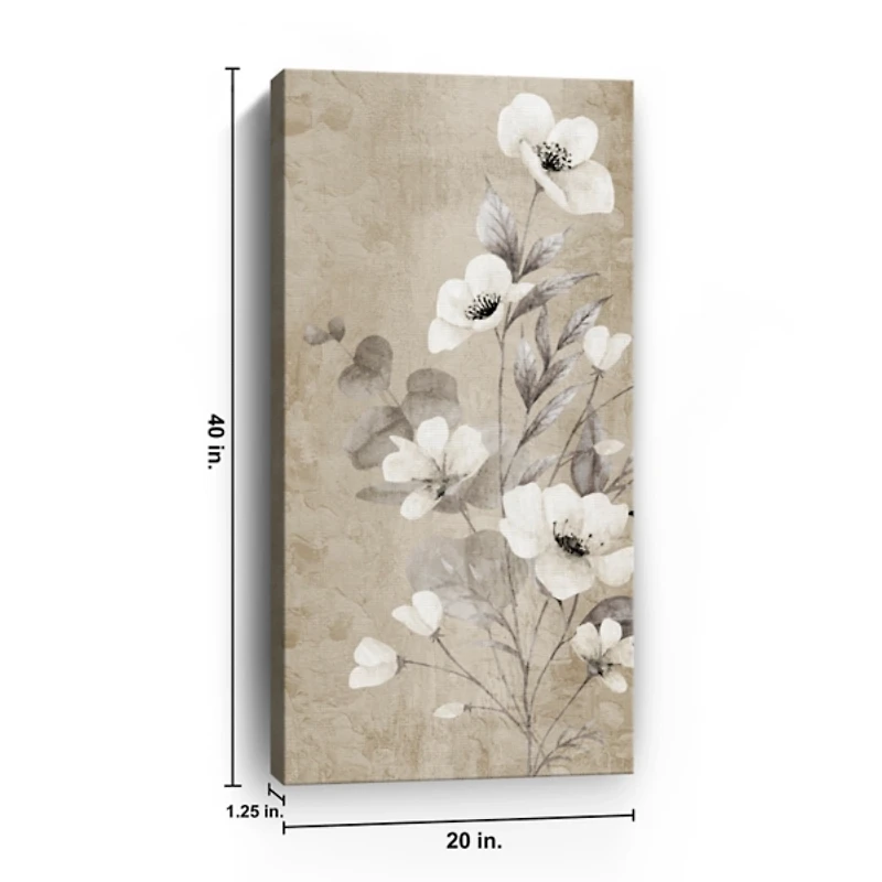Soft Floral Branches II Canvas Art Print, 20x40