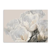 White Tulip Blooms Canvas Art Print, 40x30