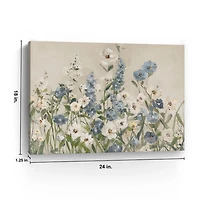Field of Blue Canvas Art Print, 24x18