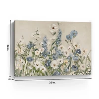Field of Blue Canvas Art Print