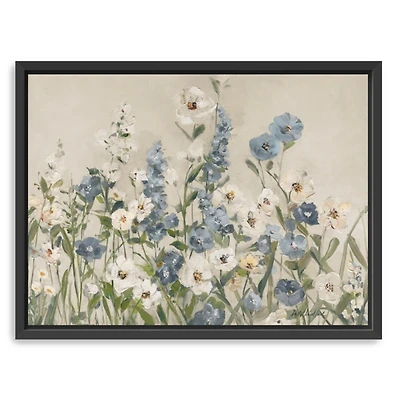 Field of Blue Framed Canvas Art Print
