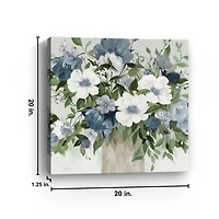 Classic Blue Bouquet Canvas Art Print, 20x20