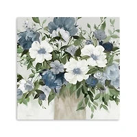 Classic Blue Bouquet Canvas Art Print, 20x20
