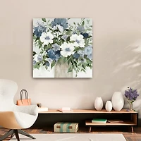 Classic Blue Bouquet Canvas Art Print