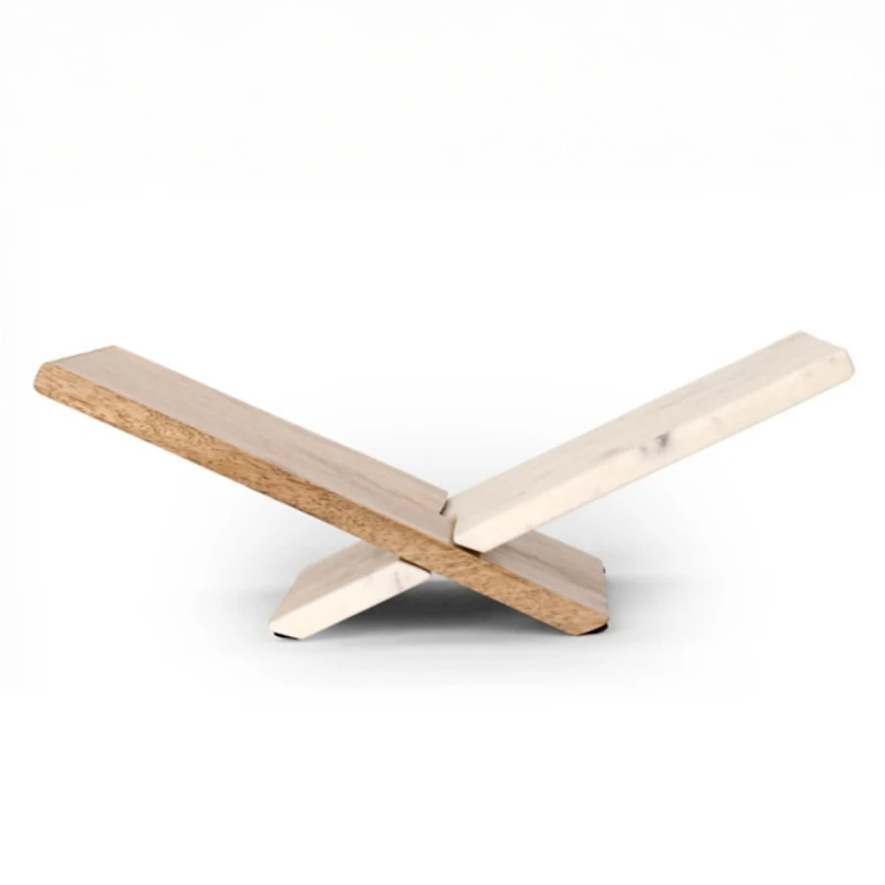 Marble and Wood Book Stand