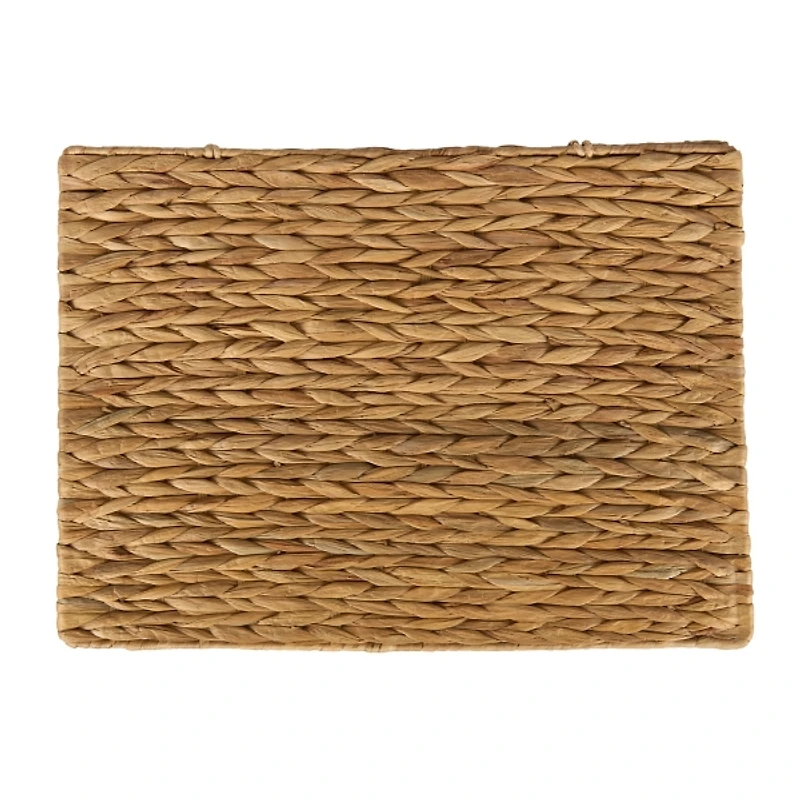 Natural Hyacinth Lined Laundry Basket