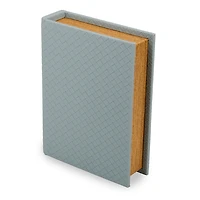 Medium Blue Faux Leather Book Box