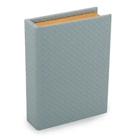 Medium Blue Faux Leather Book Box