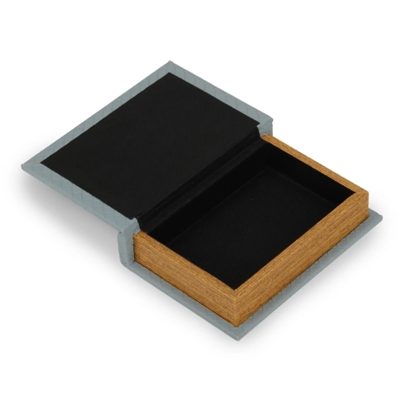 Blue Faux Leather Book Box