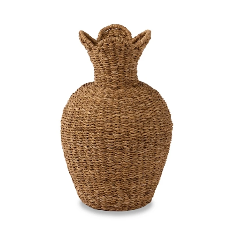 Seagrass Scalloped Edge Floor Vase