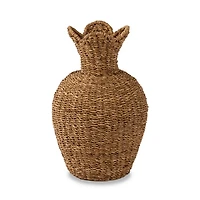 Seagrass Scalloped Edge Floor Vase