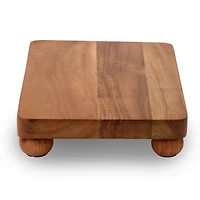 Large Acacia Wood Pedestal Riser