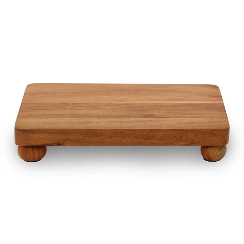 Large Acacia Wood Pedestal Riser